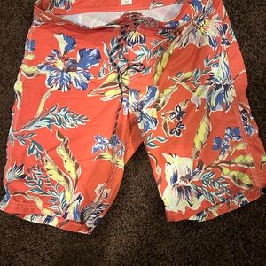 Crewcuts Red Floral Kids Swim Board Shorts